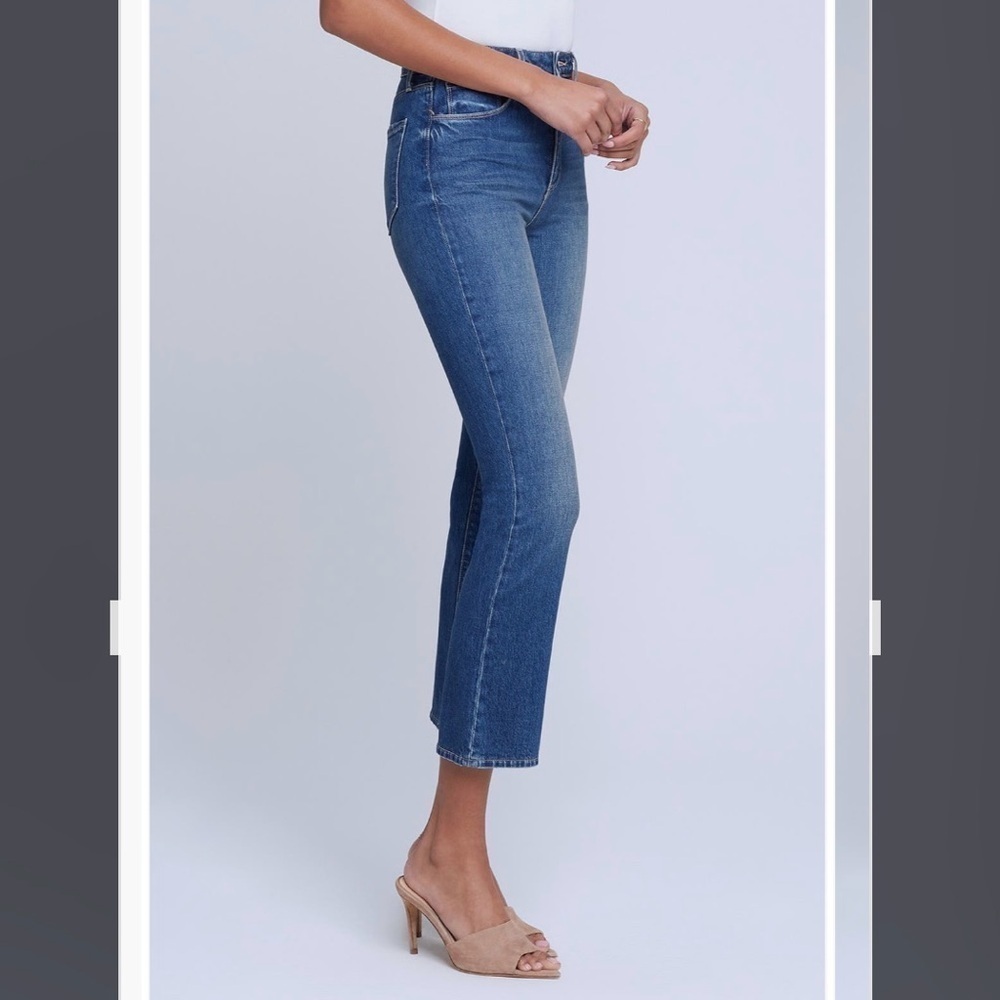 L'AGENCE Mira Crop Micro Bootcut Jeans in Woodbridge Size 24 - Picture 4 of 10
